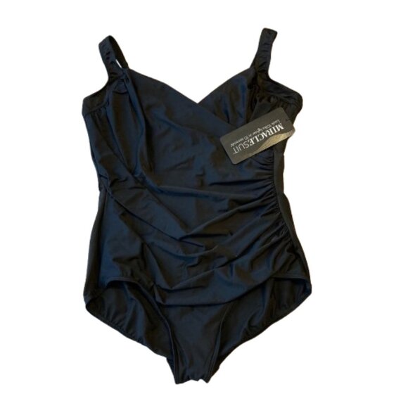 Miraclesuit Sanibel One Piece Swimsuit Women's Plus 24W Black NWT - Picture 4 of 9